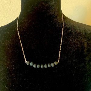 Black beaded necklace